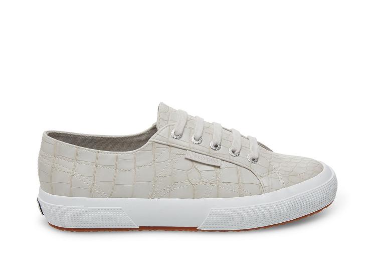 Superga 2750-Syntcrocodilew Taupe Crocodile - Womens Superga Lace Up Shoes